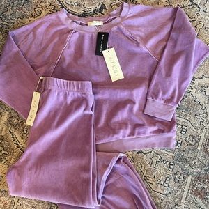 Suzi Kondi Velour Sweatsuit Set- NWT